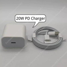 Lot For iPhone 14 13 11 15 12 20W Power Adapter USB Type-C Fast Charger PD Cable