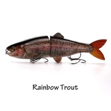 Jointed Swimbait /Glide Bait. Great Action. 4 Rubber Fins. Sharp Hooks 8” 2.5oz