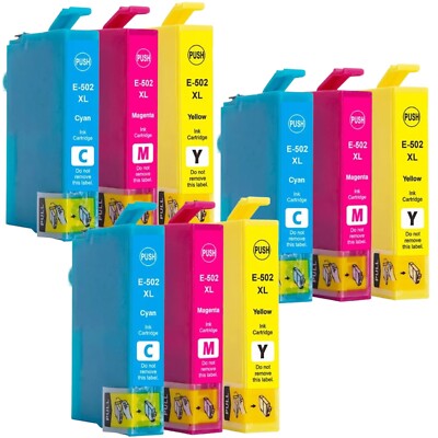 3 x CYAN MAGENTA GELB 502XL TINTENPATRONEN ALS ERSATZ EPSON P5150 P5155 WF2880