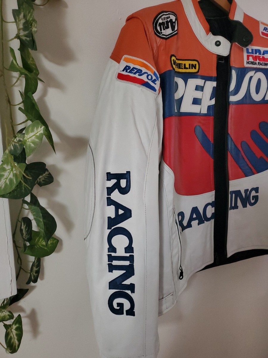 Vintage Repsol Leather Racing Jacket SIZE XL | eBay Vintage Repsol Leather Racing Jacket SIZE XL | eBay