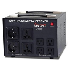 LiteFuze LT-5000 5000 Watt Heavy Duty Voltage Converter Transformer