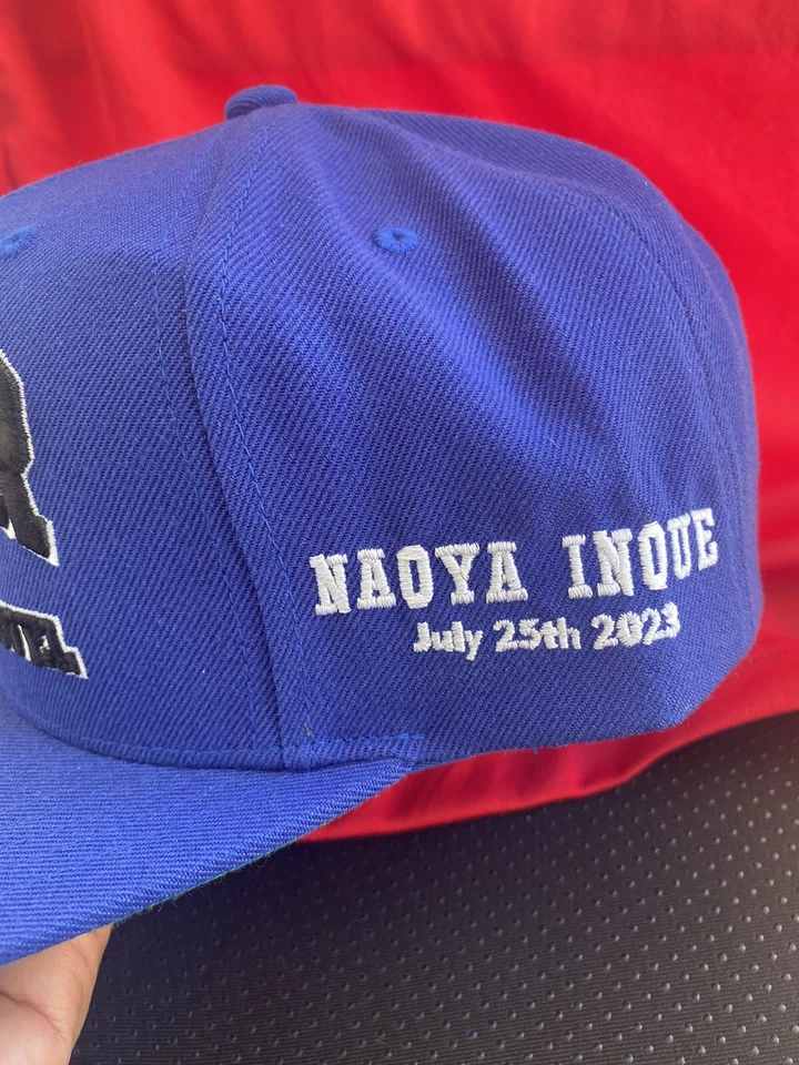 Sombrero de Boxeo Naoya Inoue VS Stephen Fulton Azul Nuevo WBC WBO Título Match 2023 Foto 3 de 4