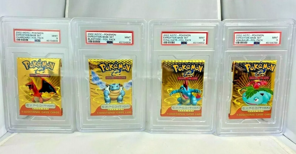 PSA 9 Mint Expedition Base Set All 4 Complete Pokemon Booster