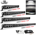 Anti-Glare Curved 22 32 42 52" LED Light Bar Spotlight Driving Offroad 4X4 Truck