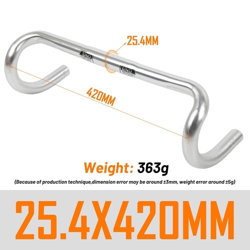 Silver 25.4/26/31.8x380/400/420mm Curved Handlebar Road Bike Bicycle Handle Bar - 第 17/20 張圖片