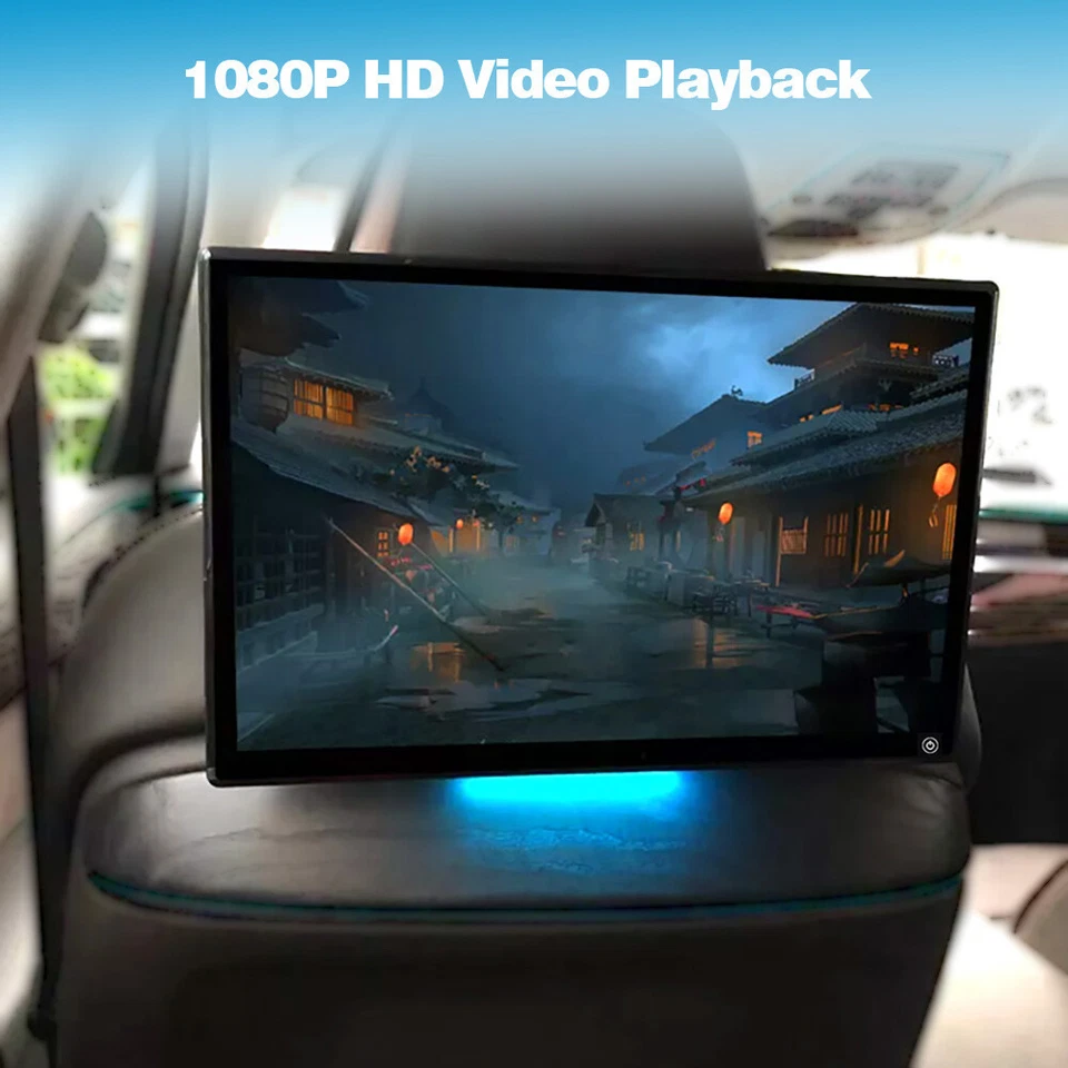 2X 13.3"Android 11 Car Headrest Monitor Screen WIFI BT USB HDMI TF 4G+64G 8-Core - Image 4 of 4