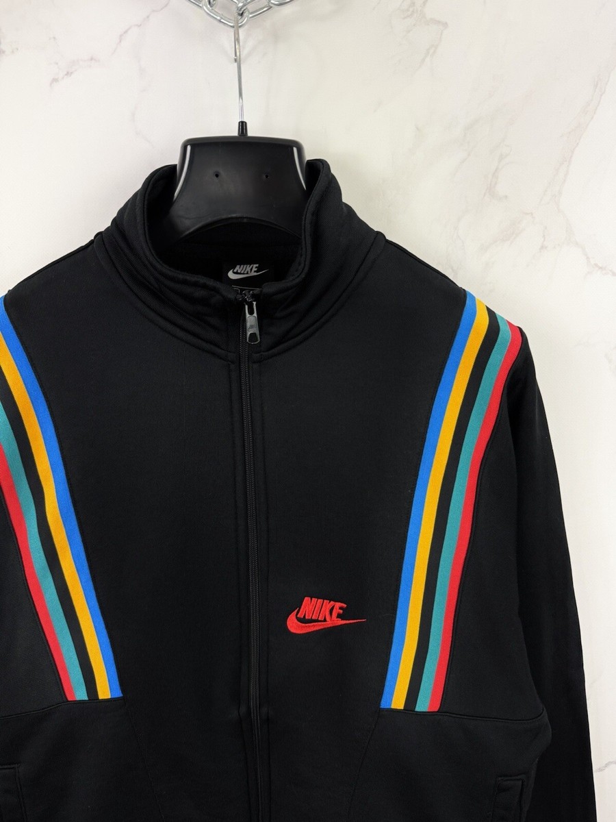 Nike Archive Reissue Track Jacket Black Multicolor Retro M Nike Archive Reissue Track Jacket Black Multicolor Retro M