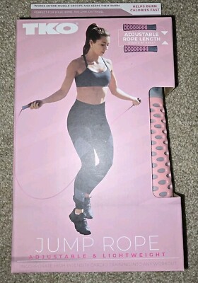 TKO Adjustable Lightweight Jump Rope, 100% Tangle Free
