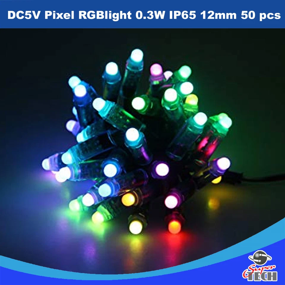 50PCS DC5V WS2811 Pixel Light RGB 0.3W IP65 12mm Christmas/xmas Decoration light - Image 4 of 4