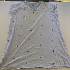 Secret Treasures Blue Coffee Cup Sleepshirt Pajamas read Women  s 2X A3207