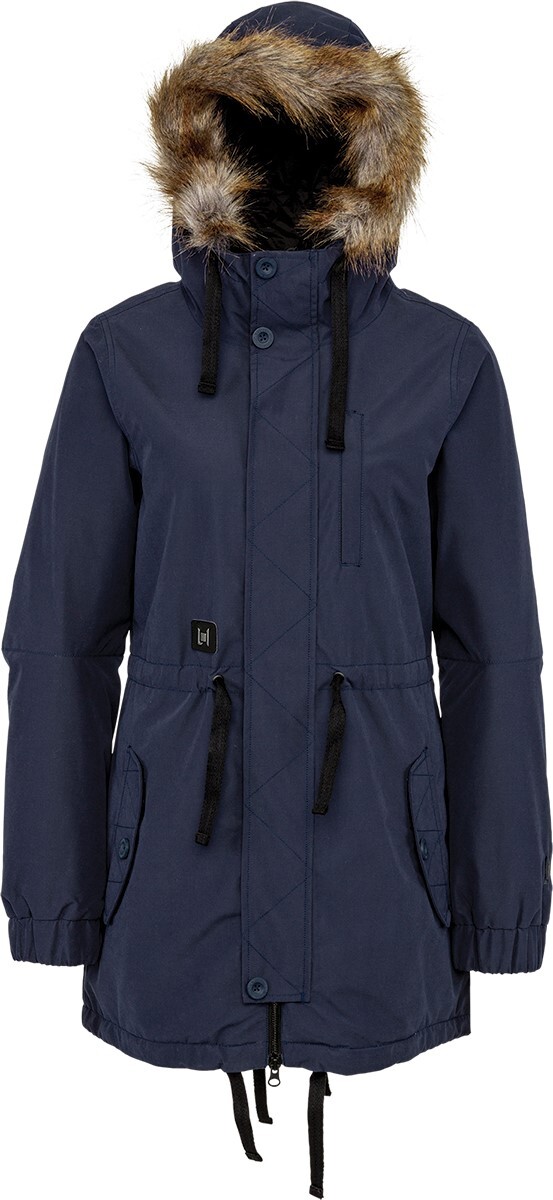 Утепленная сноубордическая куртка L1 Fairbanks, женский размер, маленький Синий, Новый Съемный мех