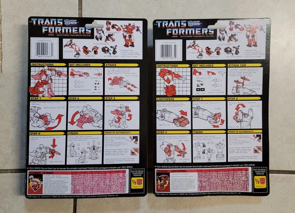 TRANSFORMERS G1 CARDED TECHNOBOTS US SELLER MOSC RARE SET! COMPUTRON SCATTERSHOT - Image 4 of 4