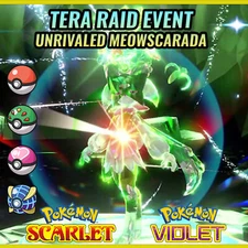 MEOWSCARADA 🟣EVENT TERA ⚡RAID 🟣 POKEMON SCARLET VIOLET 6 IV 🟣 MIGHTIEST MARK