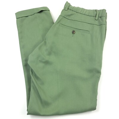 $275 Vince Yucca Pine Green Cuffed Regular Fit Trouser Pants Mens Size 34
