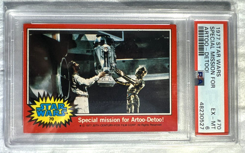 1977 Topps Star Wars #70 Special mission for Artoo-Detoo! — PSA 6