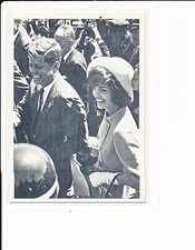 1964 JFK Vintage Topps John F Kennedy Trading Card #22 JFK & Jackie in Bogota