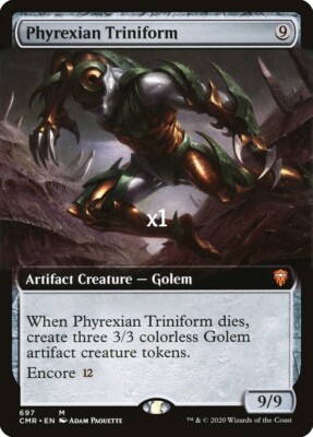 MTG Borderless Commander Legends CMR Phyrexian Triniform MINT
