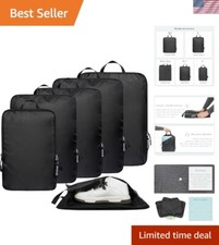 4 Set/6 Set Ultralight Compression Packing Cubes Packing Organizer for Travel...