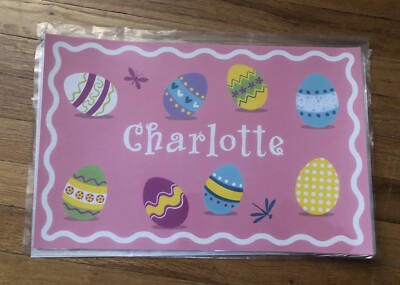 Current Brand Easter Personalized Charlotte/Easter Eggs Placemat