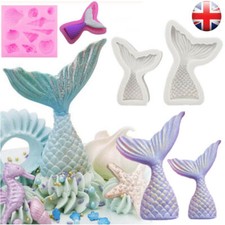 Fairy Mermaid Tail Silicone Chocolate Mould Cake Decor Icing Sugar Paste Mold