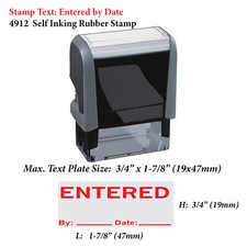Entered by Date - Trodat 4912 Self Inking Rubber Stamp