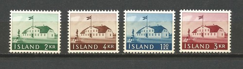 Island Iceland 1958 1961 Mi 329-330 347-348 MNH**postfrisch Regierungsgebäude