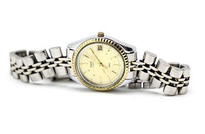 TIMEX Presidential Date Silver Gold Tone Women display picture 1