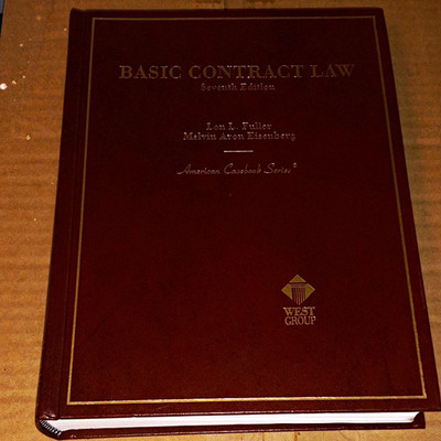 Basic Contract Law 7th Ed Hardcover 2001 American Casebook Fuller Eisenberg