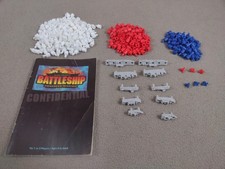 2000 Electronic Battleship Advanced Pegs, Ships, Planes, Battery Cover & Manual