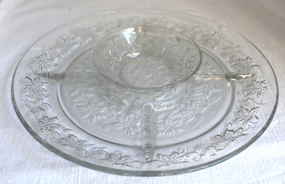 Princess House Fantasia Crystal Chip Veggie & Dip Set with Box #910