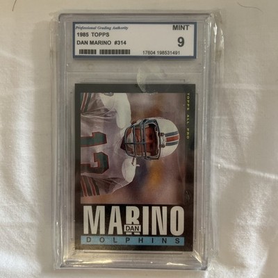 1985 Topps #314 Dan Marino PGA 9 Graded Football Card NFL MINT Miami Dolphins