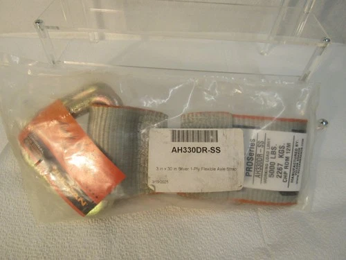 VULCAN Flexible Car Tie Down Axle Strap 3" x 30" Silver Series 5000bl AH330DR-SS