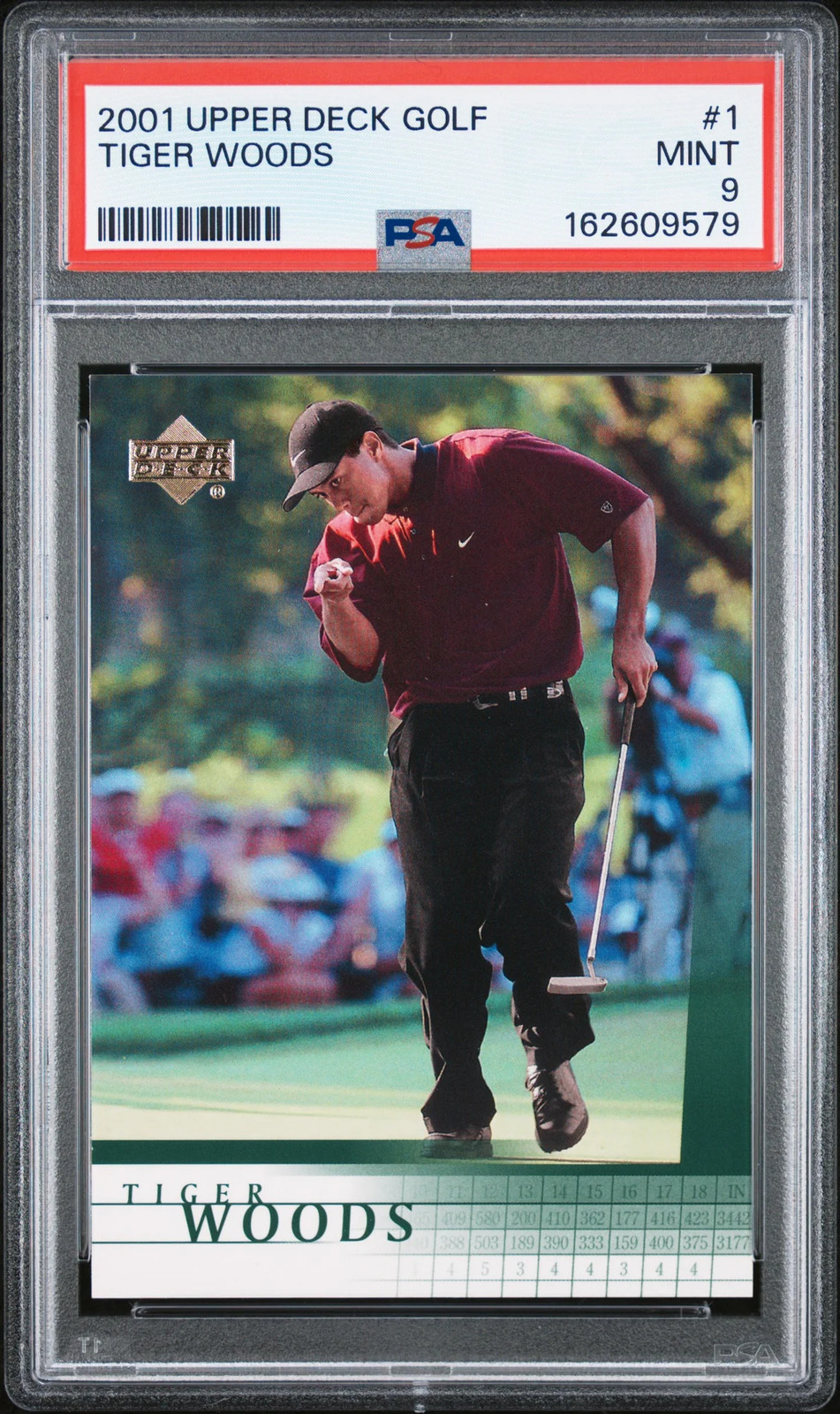 2001 Upper Deck Golf Tiger Woods PSA 9 POP 17409