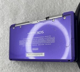 Nintendo 3DS Midnight Purple Handheld Console System-Bundle Lot-Tested-READ!!!