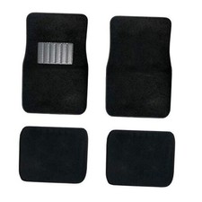 New Carpet Car Floor Mats 4 Pc Set for Cars Trucks SUVS with Heel Pad -Front