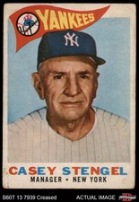 1960 Topps #227 Casey Stengel Yankees MANAGER HOF 1.5 - FAIR