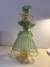 Murano Venetian Glass Lady Figure