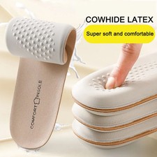 Leather Latex Sports Insole Cowhide Insoles for Shoes Arch Support Shoe Pads Sho