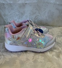 New Stride Rite Sr Lighted Glimmer Iridescent Toddler Shoes size 9M