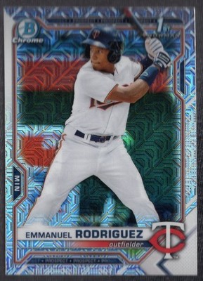 2021 Bowman Chrome Mega Box Refractor #BCP-207 Emmanuel Rodriguez 1st Rookie