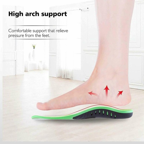 Orthotic Shoe Insoles Inserts Flat Feet High Arch Support For Plantar - Picture 3 of 17