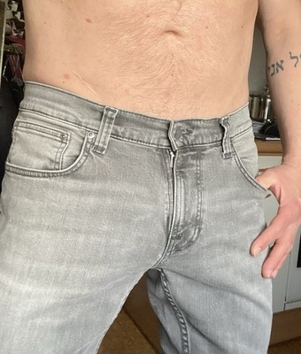 Nudie Jeans Tight Terry Pine Grey W34 L32 Skinny Fit 99% Baumwolle Neuwertig  