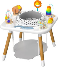 3-Stage Baby Activity Center, Montessori-Inspired Design, 7 Interactive Toys wit