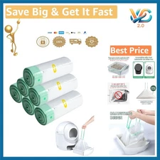 Heavy Duty Cat Litter Box Liners 120 Count for Automatic Litter Box Robot