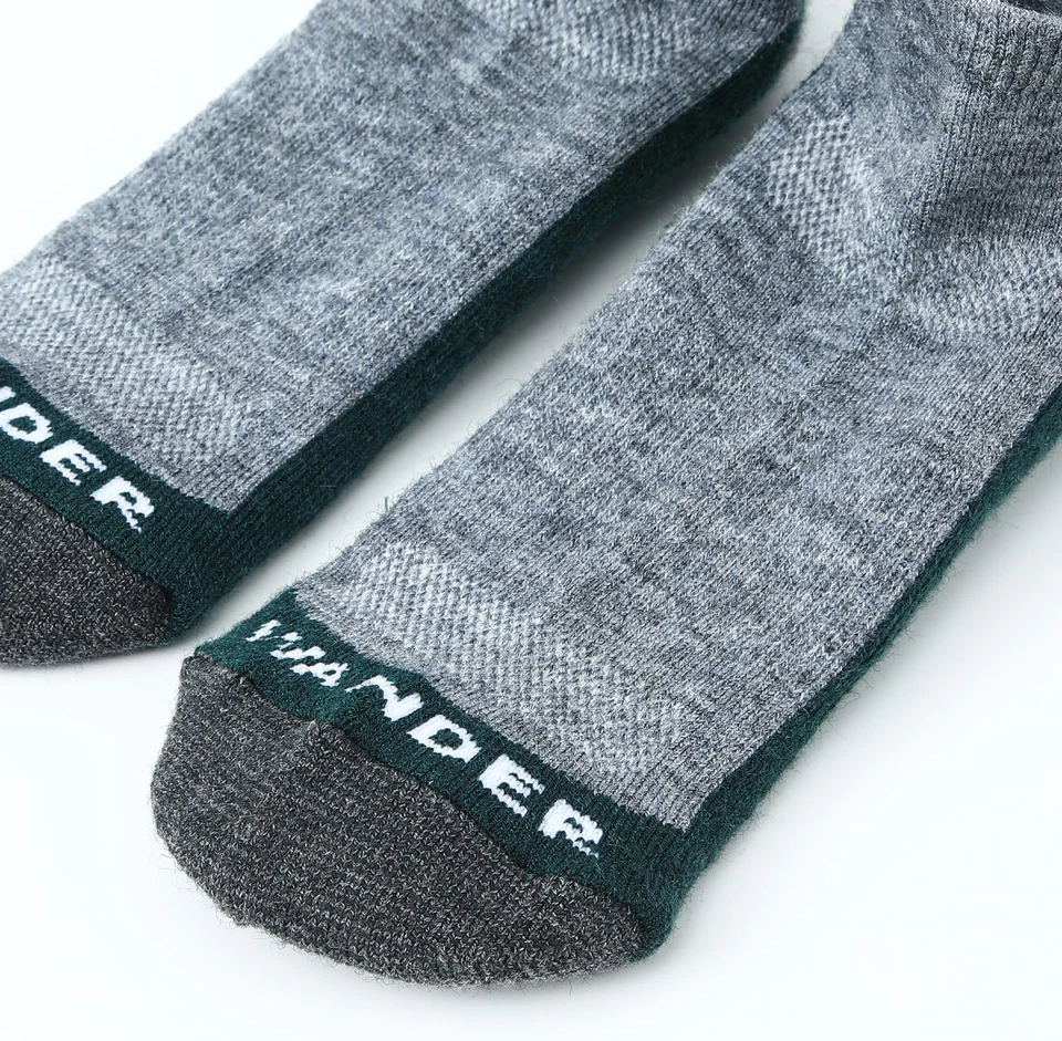 Calcetines WANDER Lana Merino Tobillo Correr Senderismo 3 Pares Ligeros Acolchados Foto 2 de 4
