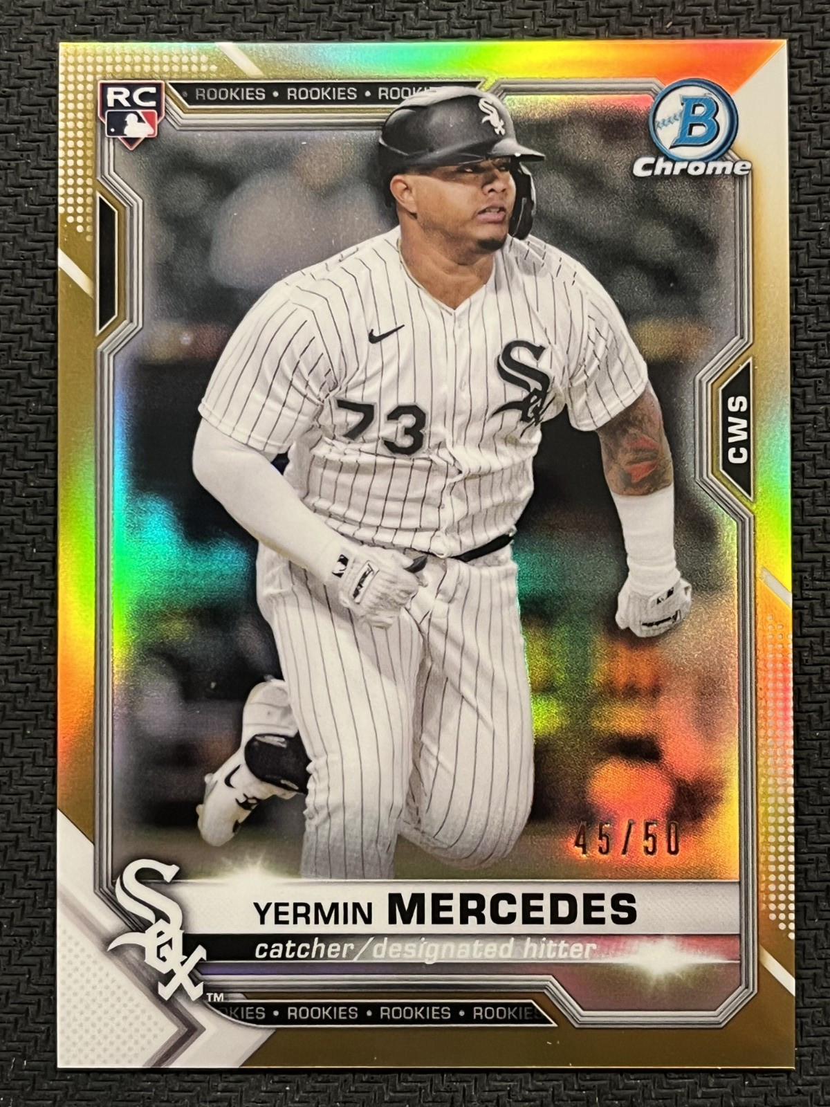 2021 Bowman Chrome Yermin Mercedes #88 Gold Refractor /50 RC