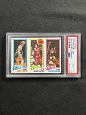 1980 Topps Scoring Leaders Larry Bird Magic Johnson Rookie Erving HOF PSA 8 RC