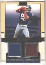 Jeremy Shockey 2002 Flair Rookie Game Used Ball Jersey Franchise Tools RC Giants