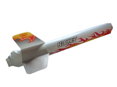 HAMELIN GMBH Toggo Rocket Aufblasbare Rakete ca. 60 cm mit Flügeln Partyspaß Kindergeburtstag