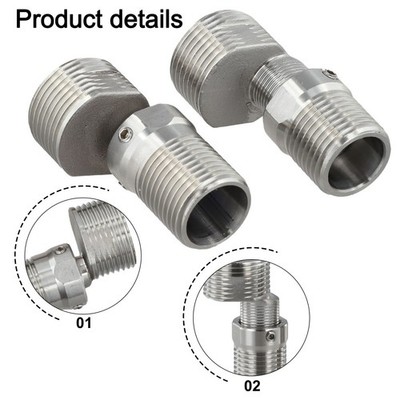 Auslaufsicherer 2er Pack Duscharmatur Adapter mit verstellbarer Länge und Drehu